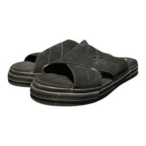 Converse One Star Women's Size 9.5 Sandals Suede Slip Shoes Black 564149C